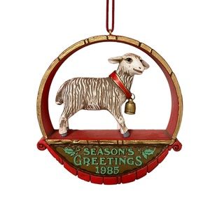 Hallmark 1985 Season's Greetings Lamb Sheep Christmas Ornament